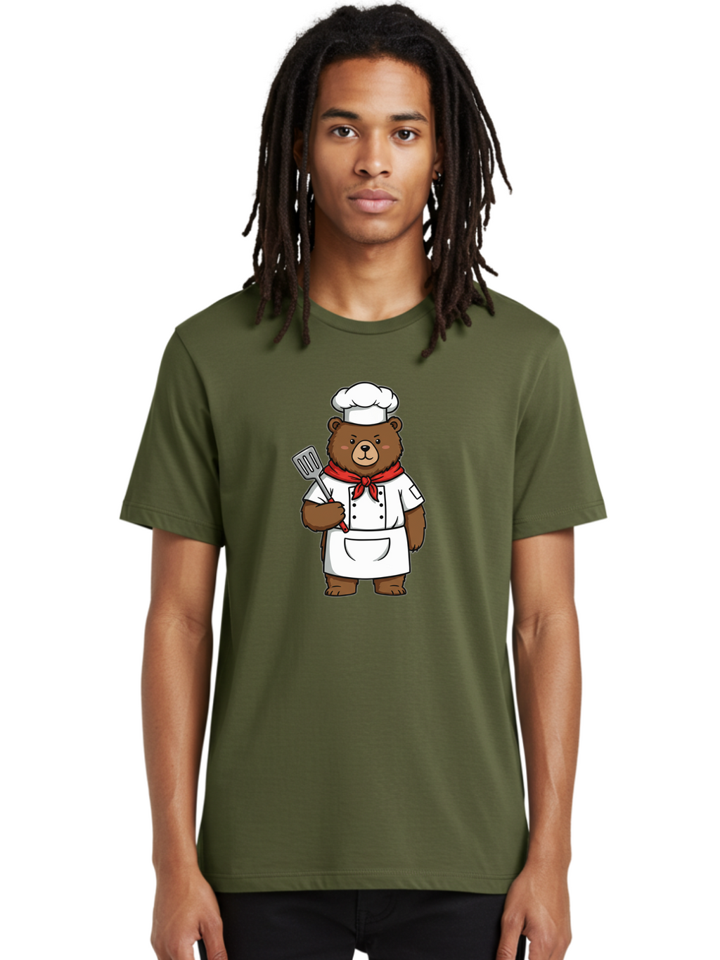 Chef-Bear-1 Men'S Graphic Tee, 100% Cotton, Comfortable Casual Summer Wear, Machine Washable, Vintage Camera, Old Camera, Antique Camera, Black Camera, Classic Photography, Photography Equipment, Nostalgic Device, Film Camera, Camera Art Bae960