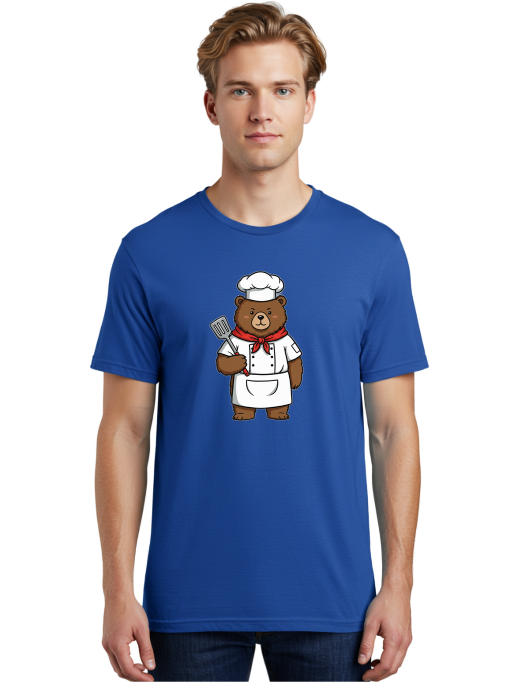 Chef-Bear-1 Men'S Graphic Tee, 100% Cotton, Comfortable Casual Summer Wear, Machine Washable, Vintage Camera, Old Camera, Antique Camera, Black Camera, Classic Photography, Photography Equipment, Nostalgic Device, Film Camera, Camera Art Bae960