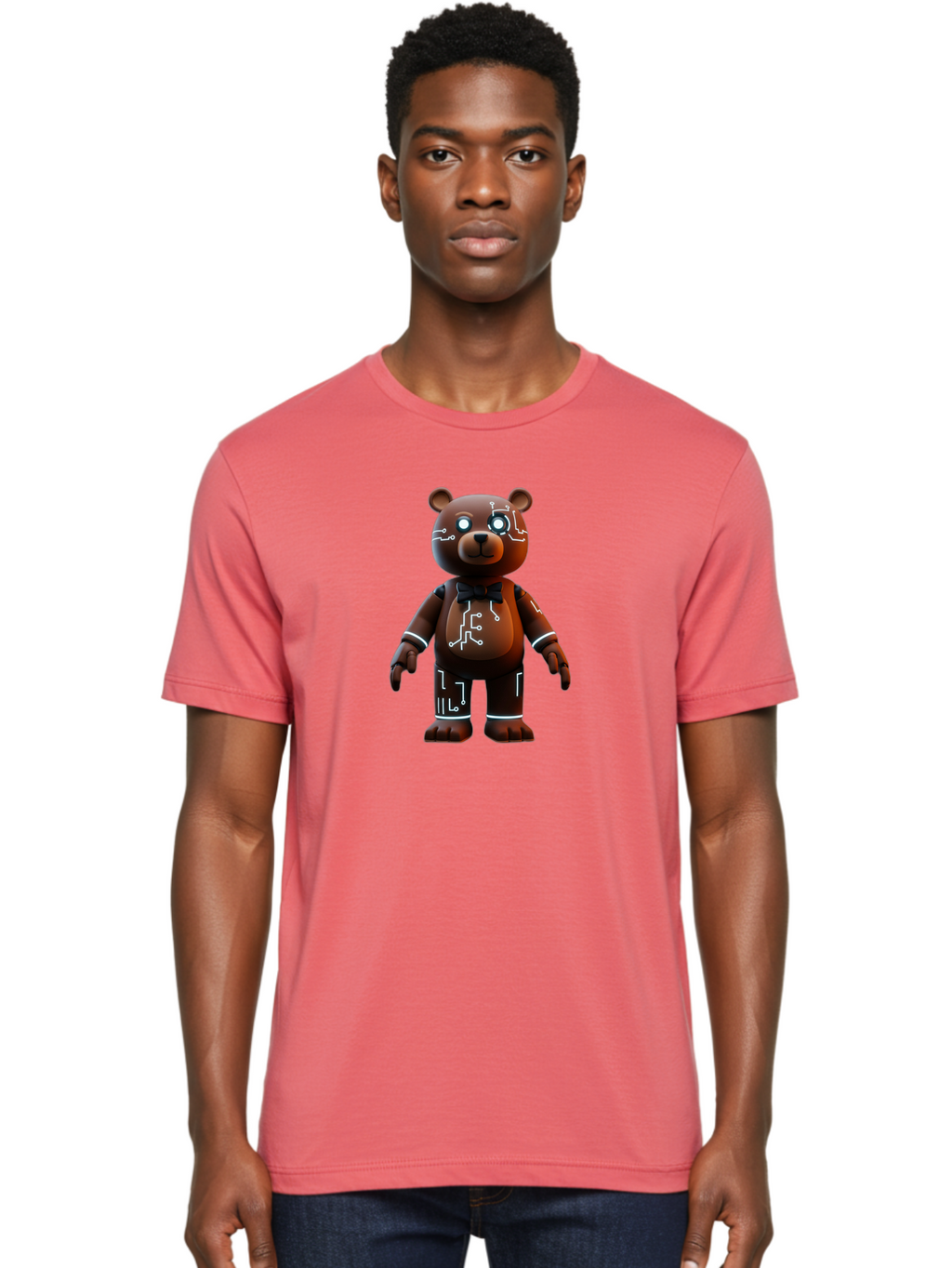 Circuit-Bear-2 Men'S Graphic Tee, 100% Cotton, Comfortable Casual Summer Wear, Machine Washable, Vintage Camera, Old Camera, Antique Camera, Black Camera, Classic Photography, Photography Equipment, Nostalgic Device, Film Camera, Camera Art Bae966