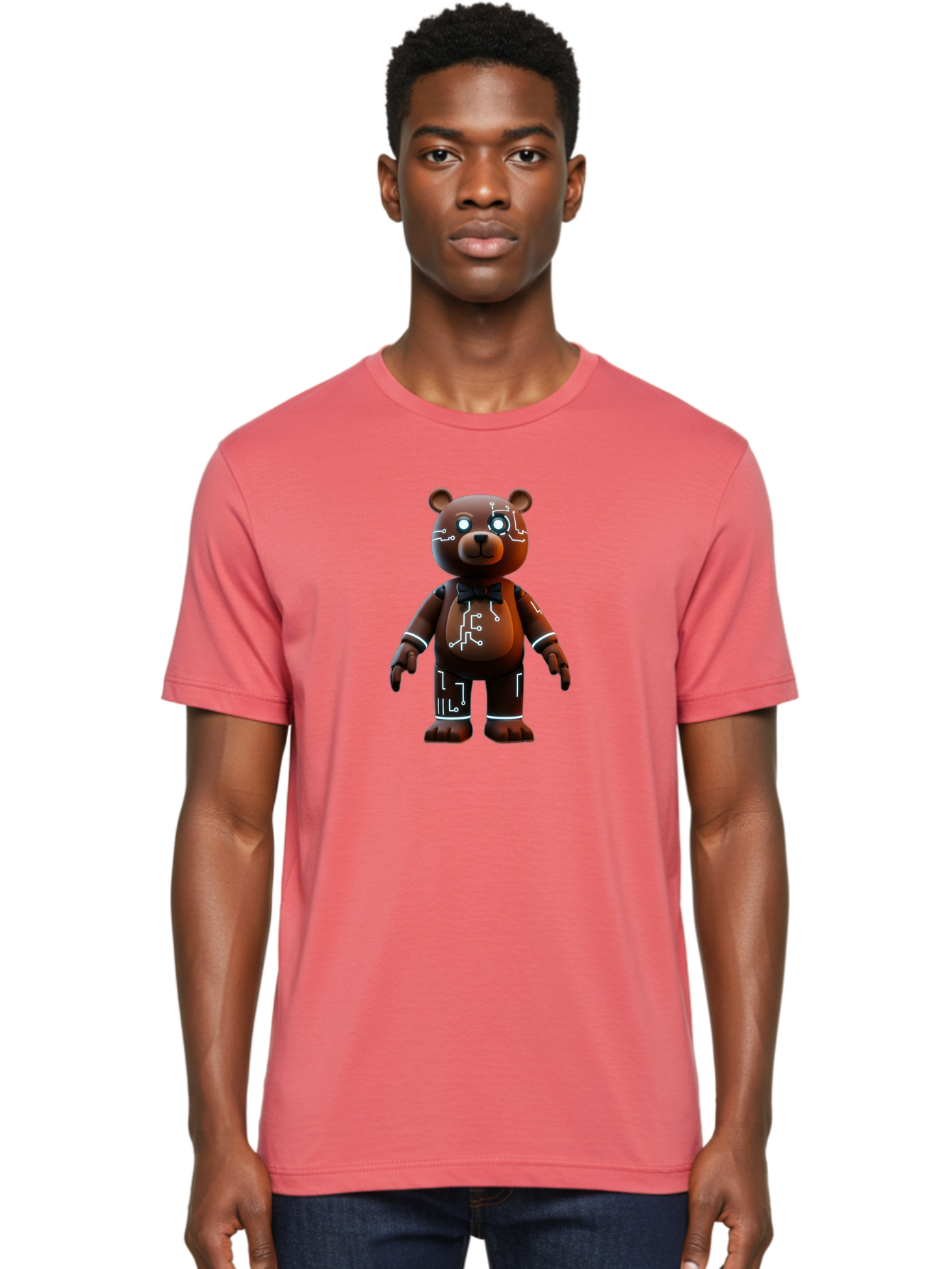 Circuit-Bear-2 Men'S Graphic Tee, 100% Cotton, Comfortable Casual Summer Wear, Machine Washable, Vintage Camera, Old Camera, Antique Camera, Black Camera, Classic Photography, Photography Equipment, Nostalgic Device, Film Camera, Camera Art Bae966