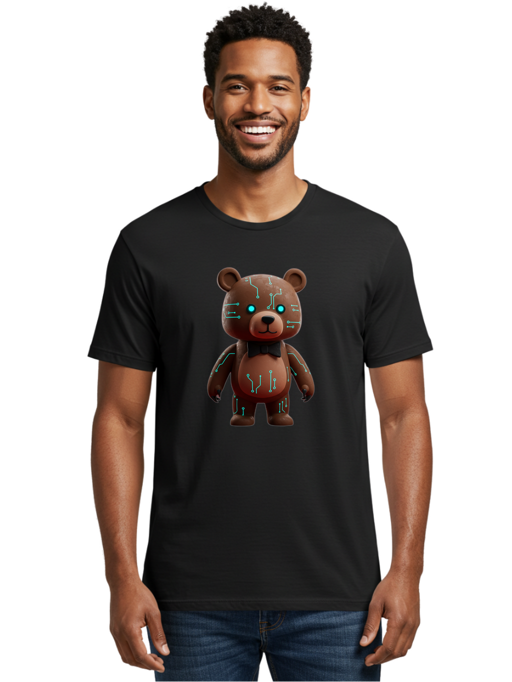 Circuit-Bear Men'S Graphic Tee, 100% Cotton, Comfortable Casual Summer Wear, Machine Washable, Vintage Camera, Old Camera, Antique Camera, Black Camera, Classic Photography, Photography Equipment, Nostalgic Device, Film Camera, Camera Art Bae967