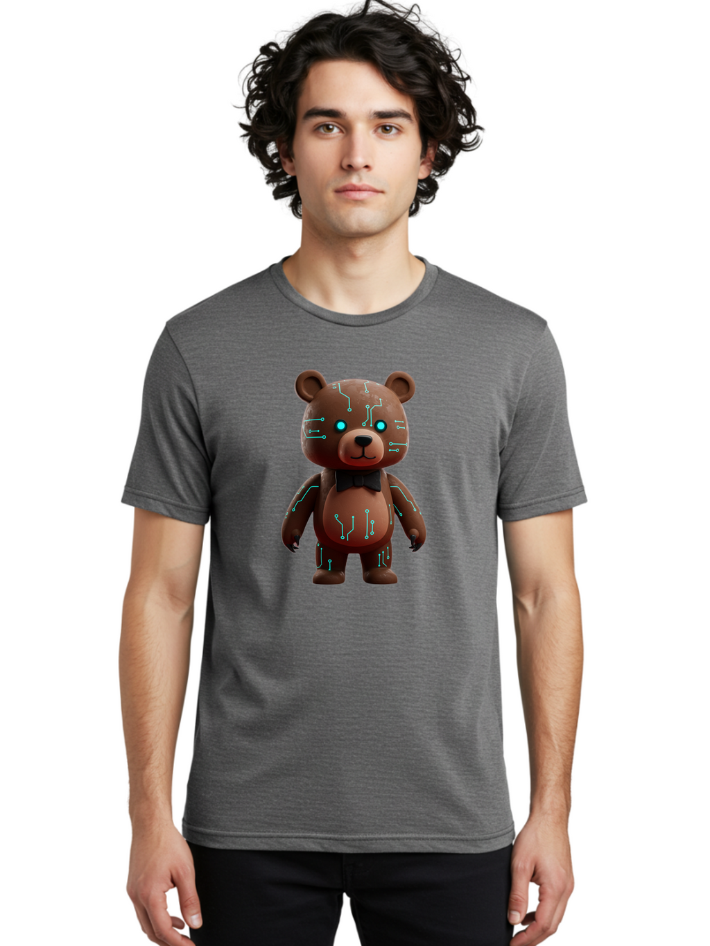 Circuit-Bear Men'S Graphic Tee, 100% Cotton, Comfortable Casual Summer Wear, Machine Washable, Vintage Camera, Old Camera, Antique Camera, Black Camera, Classic Photography, Photography Equipment, Nostalgic Device, Film Camera, Camera Art Bae967