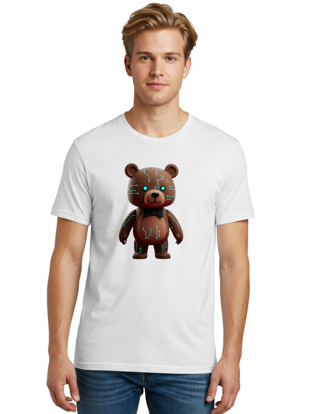 Circuit-Bear Men'S Graphic Tee, 100% Cotton, Comfortable Casual Summer Wear, Machine Washable, Vintage Camera, Old Camera, Antique Camera, Black Camera, Classic Photography, Photography Equipment, Nostalgic Device, Film Camera, Camera Art Bae967