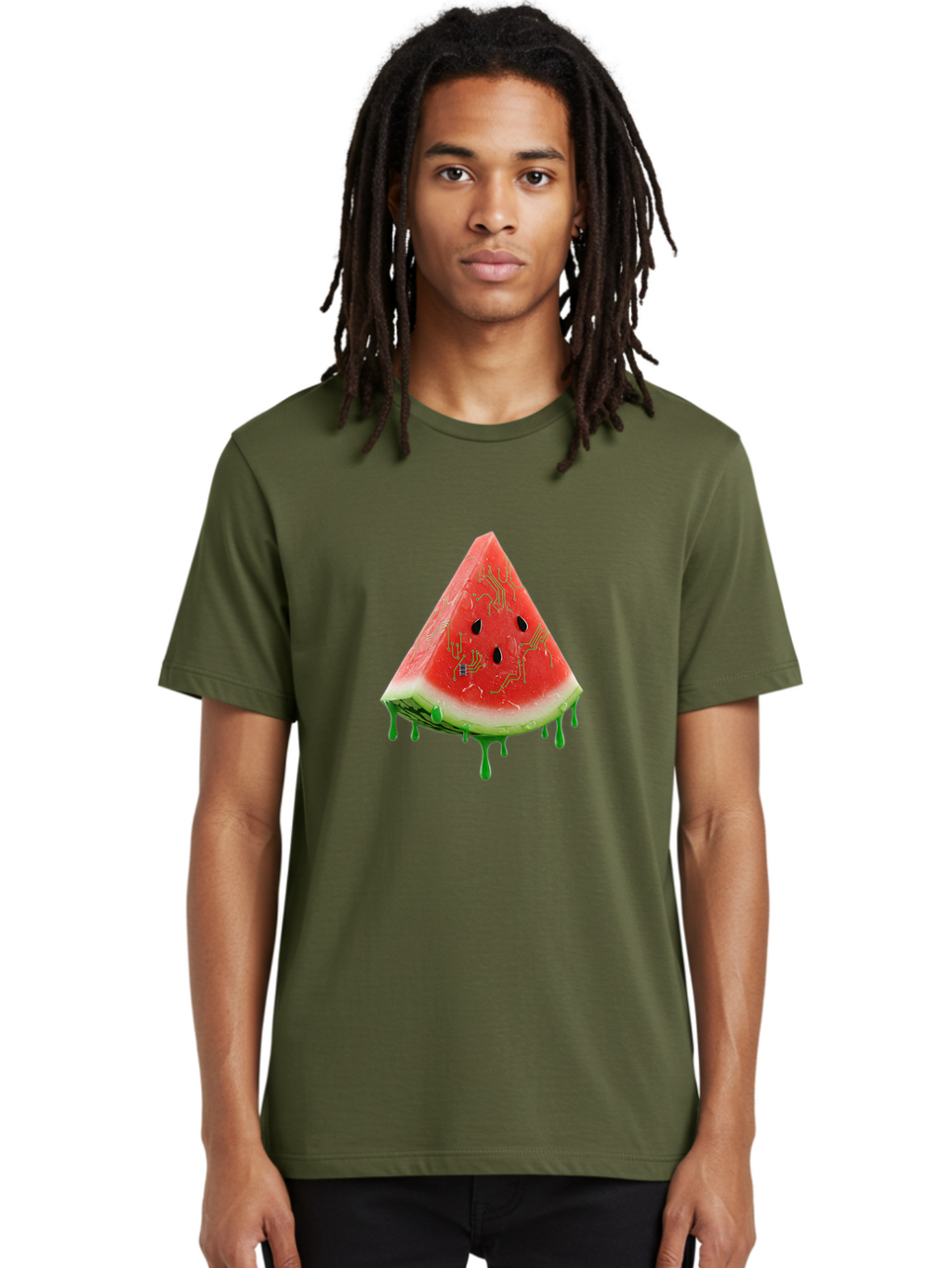 Circuit-Watermelon-Slice Men'S Graphic Tee, 100% Cotton, Comfortable Casual Summer Wear, Machine Washable, Vintage Camera, Old Camera, Antique Camera, Black Camera, Classic Photography, Photography Equipment, Nostalgic Device, Film Camera, Bae968