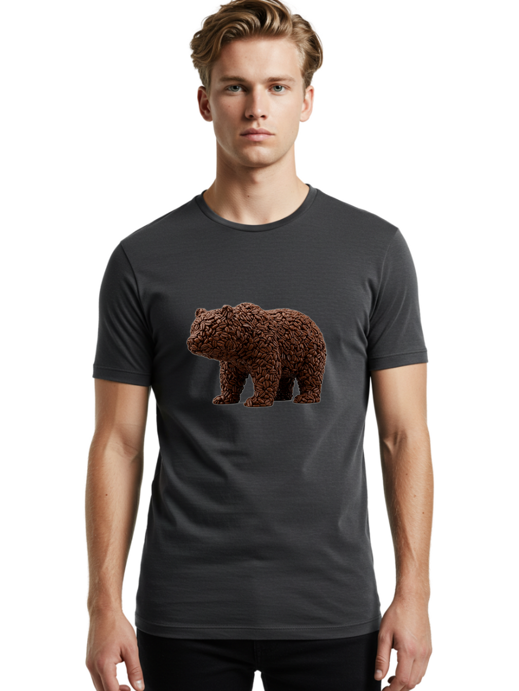 Coffee-Bean-Bear Men'S Graphic Tee, 100% Cotton, Comfortable Casual Summer Wear, Machine Washable, Vintage Camera, Old Camera, Antique Camera, Black Camera, Classic Photography, Photography Equipment, Nostalgic Device, Film Camera, Camera Art Bae974