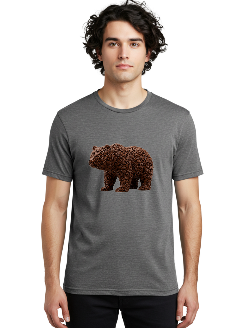 Coffee-Bean-Bear Men'S Graphic Tee, 100% Cotton, Comfortable Casual Summer Wear, Machine Washable, Vintage Camera, Old Camera, Antique Camera, Black Camera, Classic Photography, Photography Equipment, Nostalgic Device, Film Camera, Camera Art Bae974