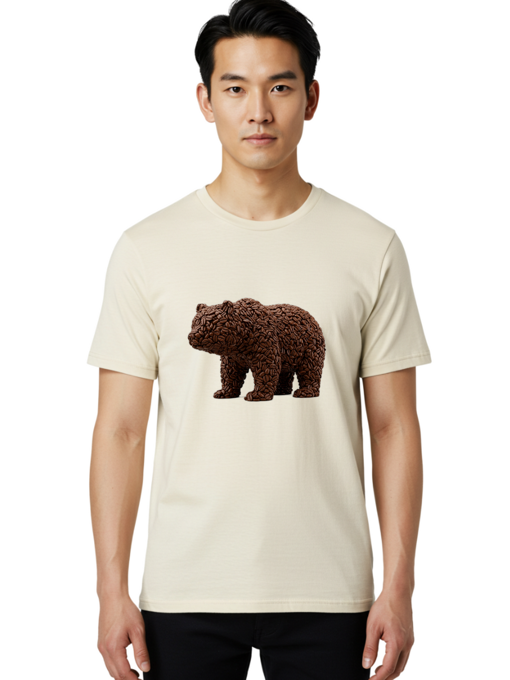 Coffee-Bean-Bear Men'S Graphic Tee, 100% Cotton, Comfortable Casual Summer Wear, Machine Washable, Vintage Camera, Old Camera, Antique Camera, Black Camera, Classic Photography, Photography Equipment, Nostalgic Device, Film Camera, Camera Art Bae974