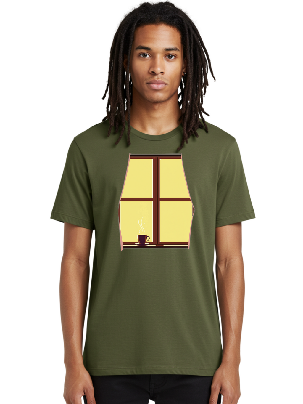 Coffee-By-Window Men'S Graphic Tee, 100% Cotton, Comfortable Casual Summer Wear, Machine Washable, Vintage Camera, Old Camera, Antique Camera, Black Camera, Classic Photography, Photography Equipment, Nostalgic Device, Film Camera, Camera Art Bae975