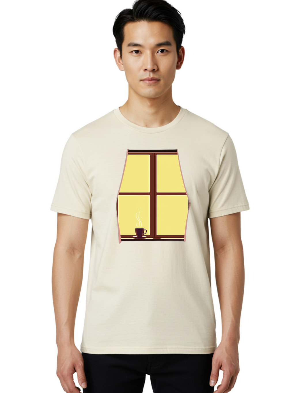 Coffee-By-Window Men'S Graphic Tee, 100% Cotton, Comfortable Casual Summer Wear, Machine Washable, Vintage Camera, Old Camera, Antique Camera, Black Camera, Classic Photography, Photography Equipment, Nostalgic Device, Film Camera, Camera Art Bae975
