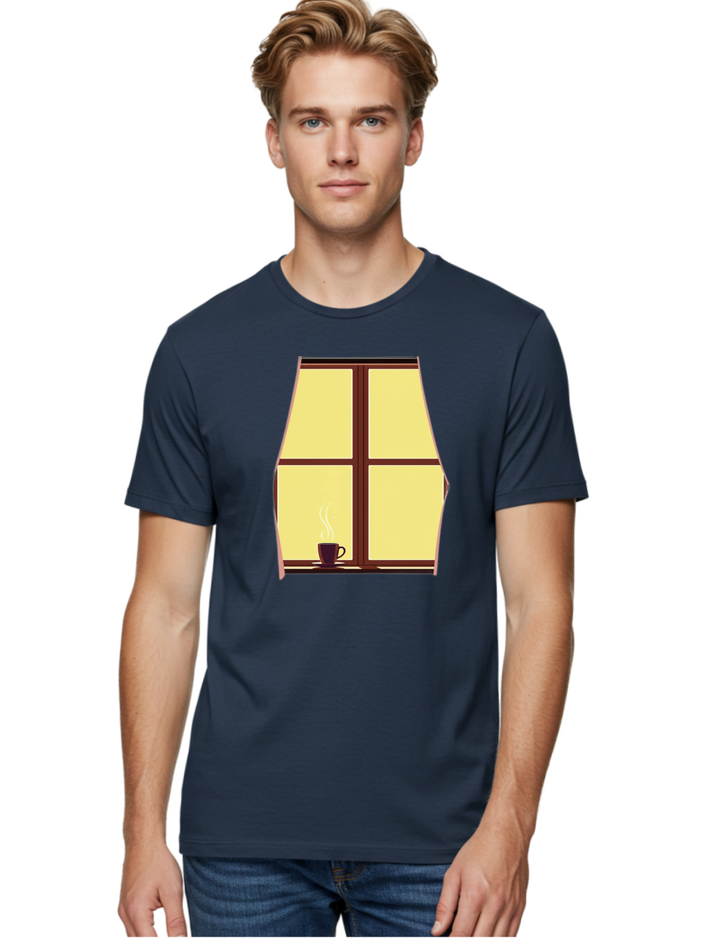 Coffee-By-Window Men'S Graphic Tee, 100% Cotton, Comfortable Casual Summer Wear, Machine Washable, Vintage Camera, Old Camera, Antique Camera, Black Camera, Classic Photography, Photography Equipment, Nostalgic Device, Film Camera, Camera Art Bae975