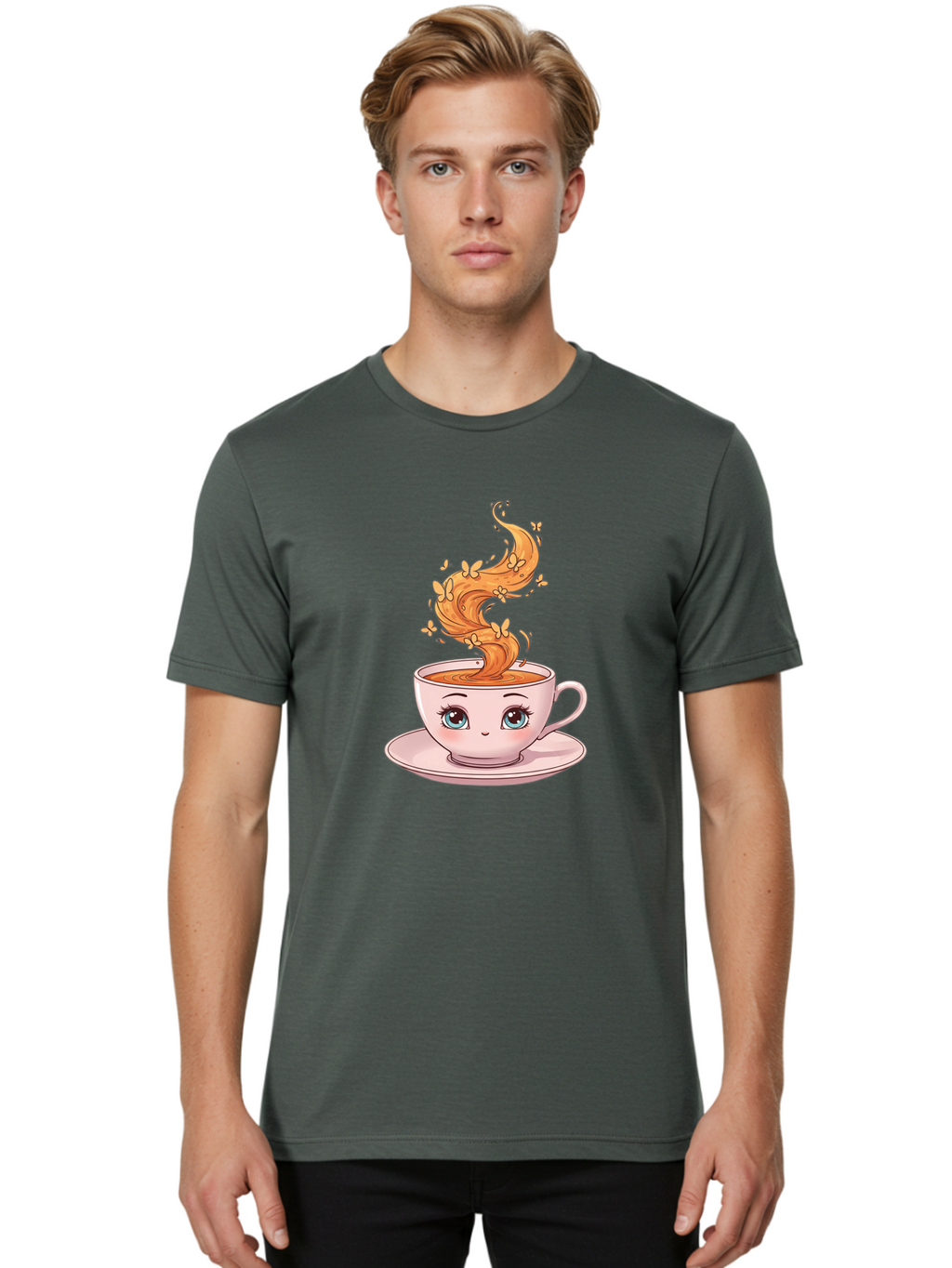 Coffee-Cup Men'S Graphic Tee, 100% Cotton, Comfortable Casual Summer Wear, Machine Washable, Vintage Camera, Old Camera, Antique Camera, Black Camera, Classic Photography, Photography Equipment, Nostalgic Device, Film Camera, Camera Art Bae976