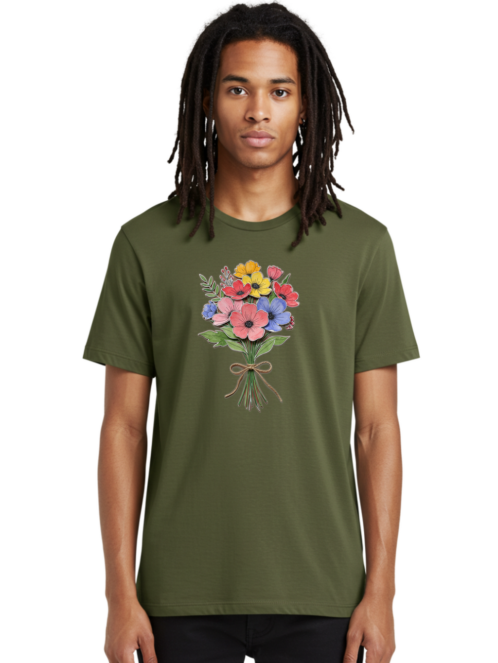Colorful-Flower-Bouquet Men'S Graphic Tee, 100% Cotton, Comfortable Casual Summer Wear, Machine Washable, Vintage Camera, Old Camera, Antique Camera, Black Camera, Classic Photography, Photography Equipment, Nostalgic Device, Film Camera, Bae979