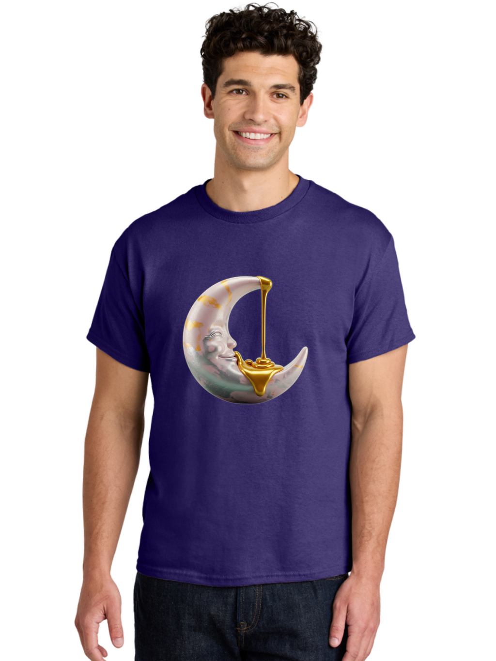 Crescent-Moon-Pouring-Oil Men'S Graphic Tee, 100% Cotton, Comfortable Casual Summer Wear, Machine Washable, Vintage Camera, Old Camera, Antique Camera, Black Camera, Classic Photography, Photography Equipment, Nostalgic Device, Film Camera, Bae988