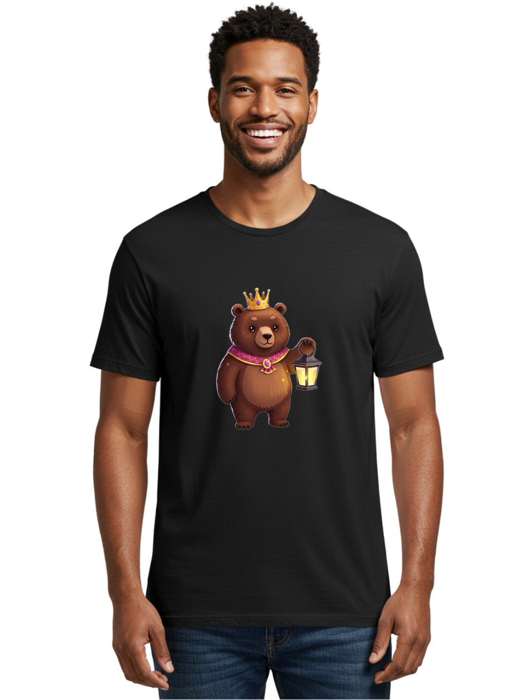Crowned-Bear-With-Lantern Men'S Graphic Tee, 100% Cotton, Comfortable Casual Summer Wear, Machine Washable, Vintage Camera, Old Camera, Antique Camera, Black Camera, Classic Photography, Photography Equipment, Nostalgic Device, Film Camera, Bae989