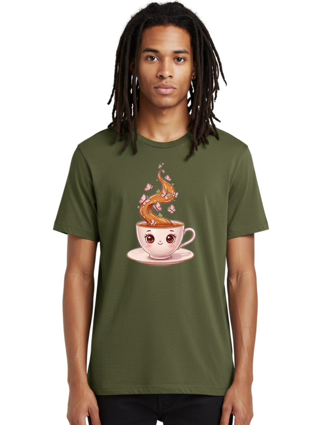 Cup-Of-Coffee-1 Men'S Graphic Tee, 100% Cotton, Comfortable Casual Summer Wear, Machine Washable, Vintage Camera, Old Camera, Antique Camera, Black Camera, Classic Photography, Photography Equipment, Nostalgic Device, Film Camera, Camera Art Bae994