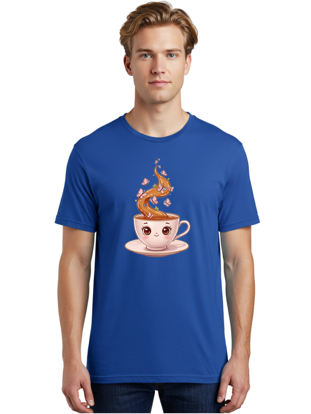 Cup-Of-Coffee-1 Men'S Graphic Tee, 100% Cotton, Comfortable Casual Summer Wear, Machine Washable, Vintage Camera, Old Camera, Antique Camera, Black Camera, Classic Photography, Photography Equipment, Nostalgic Device, Film Camera, Camera Art Bae994