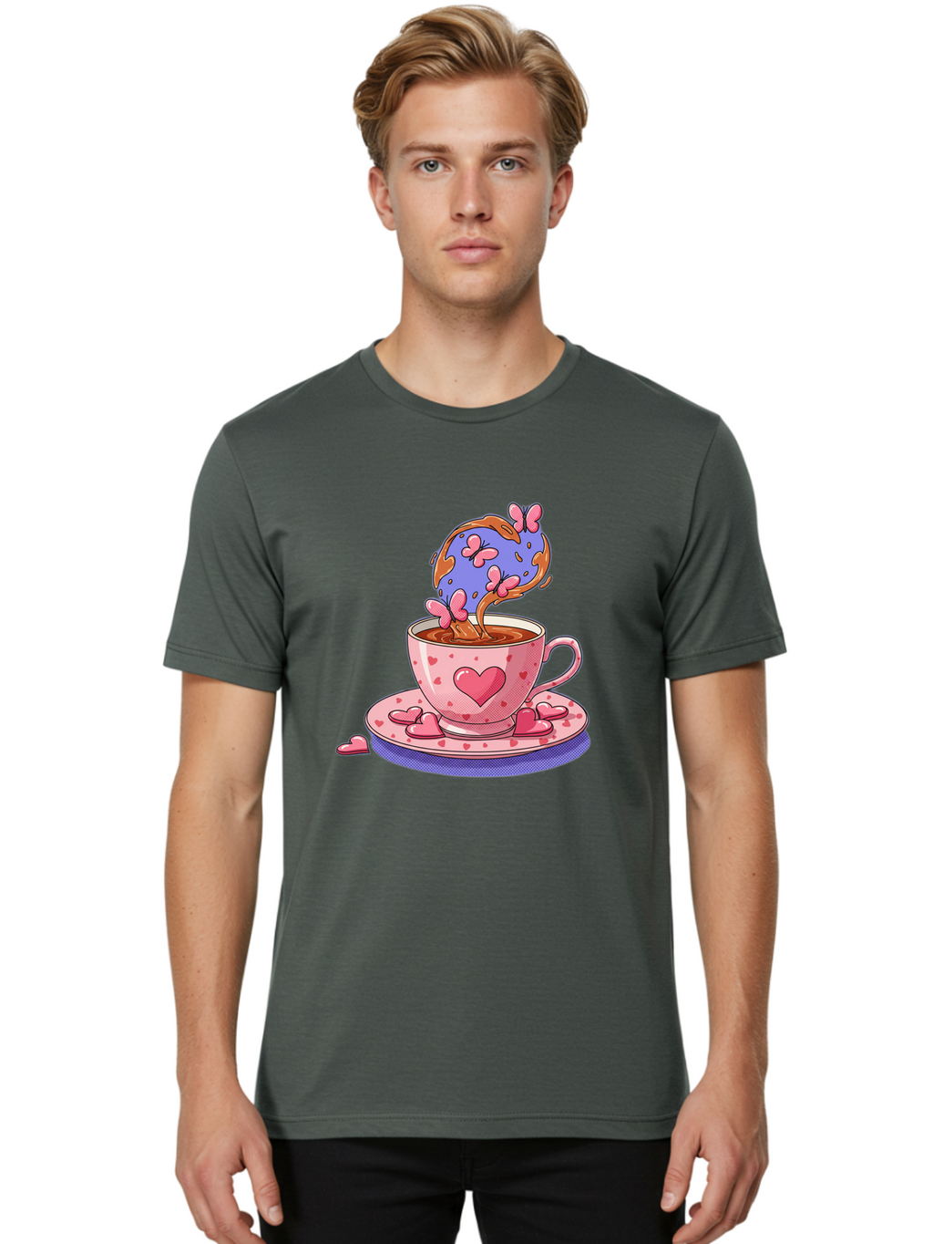 Cup-Of-Hearts Men'S Graphic Tee, 100% Cotton, Comfortable Casual Summer Wear, Machine Washable, Vintage Camera, Old Camera, Antique Camera, Black Camera, Classic Photography, Photography Equipment, Nostalgic Device, Film Camera, Camera Art Bae997