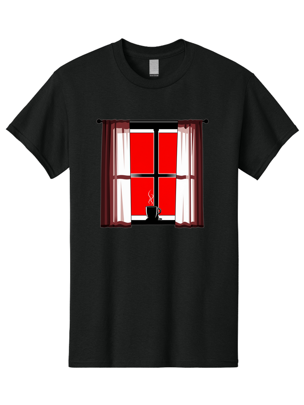 Cup-On-Windowsill Men'S Graphic Tee, 100% Cotton, Comfortable Casual Summer Wear, Machine Washable, Vintage Camera, Old Camera, Antique Camera, Black Camera, Classic Photography, Photography Equipment, Nostalgic Device, Film Camera, Camera Art Bae998