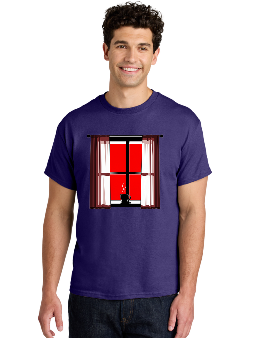 Cup-On-Windowsill Men'S Graphic Tee, 100% Cotton, Comfortable Casual Summer Wear, Machine Washable, Vintage Camera, Old Camera, Antique Camera, Black Camera, Classic Photography, Photography Equipment, Nostalgic Device, Film Camera, Camera Art Bae998