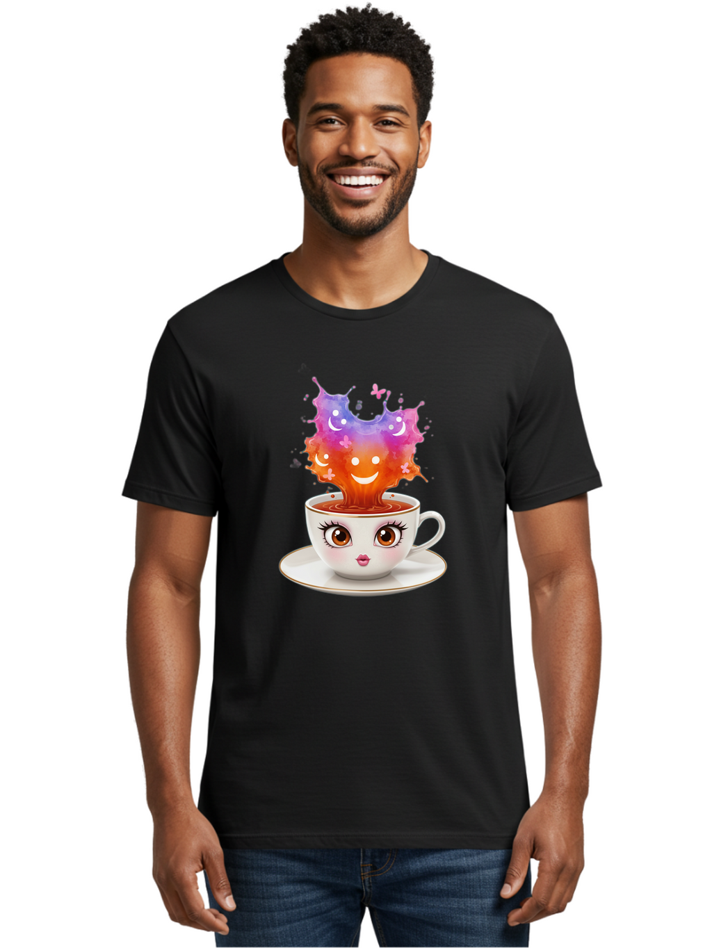 Cute-Coffee Men'S Graphic Tee, 100% Cotton, Comfortable Casual Summer Wear, Machine Washable, Vintage Camera, Old Camera, Antique Camera, Black Camera, Classic Photography, Photography Equipment, Nostalgic Device, Film Camera, Camera Art Baf001