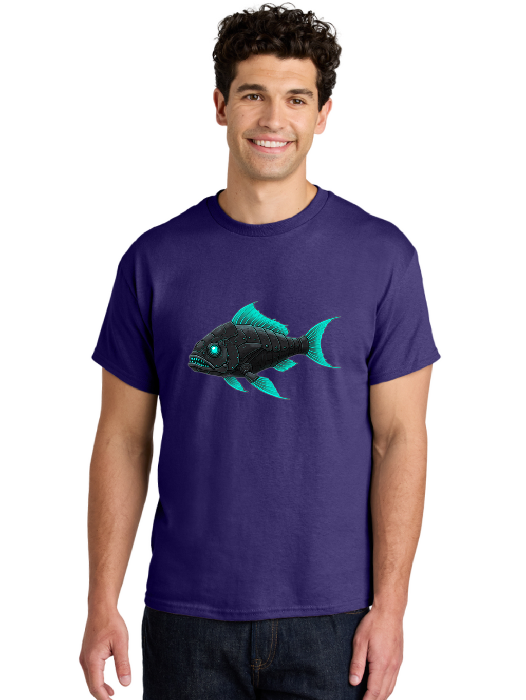 Cybernetic-Fish Men'S Graphic Tee, 100% Cotton, Comfortable Casual Summer Wear, Machine Washable, Vintage Camera, Old Camera, Antique Camera, Black Camera, Classic Photography, Photography Equipment, Nostalgic Device, Film Camera, Camera Art Baf007
