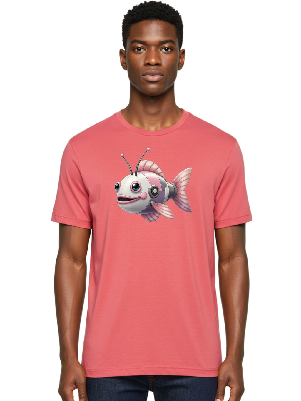 Cyborg-Fish Men'S Graphic Tee, 100% Cotton, Comfortable Casual Summer Wear, Machine Washable, Vintage Camera, Old Camera, Antique Camera, Black Camera, Classic Photography, Photography Equipment, Nostalgic Device, Film Camera, Camera Art Baf012