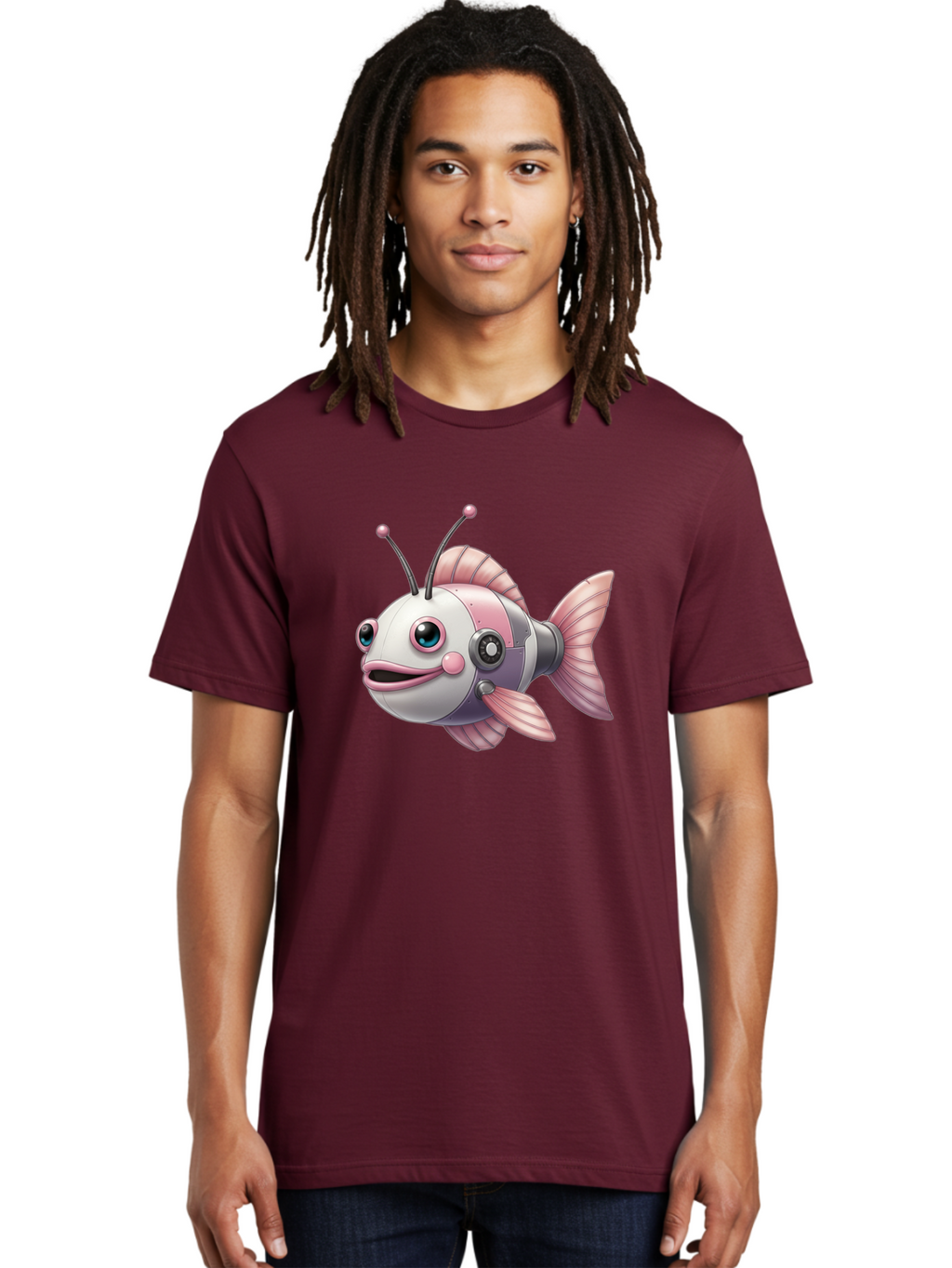 Cyborg-Fish Men'S Graphic Tee, 100% Cotton, Comfortable Casual Summer Wear, Machine Washable, Vintage Camera, Old Camera, Antique Camera, Black Camera, Classic Photography, Photography Equipment, Nostalgic Device, Film Camera, Camera Art Baf012