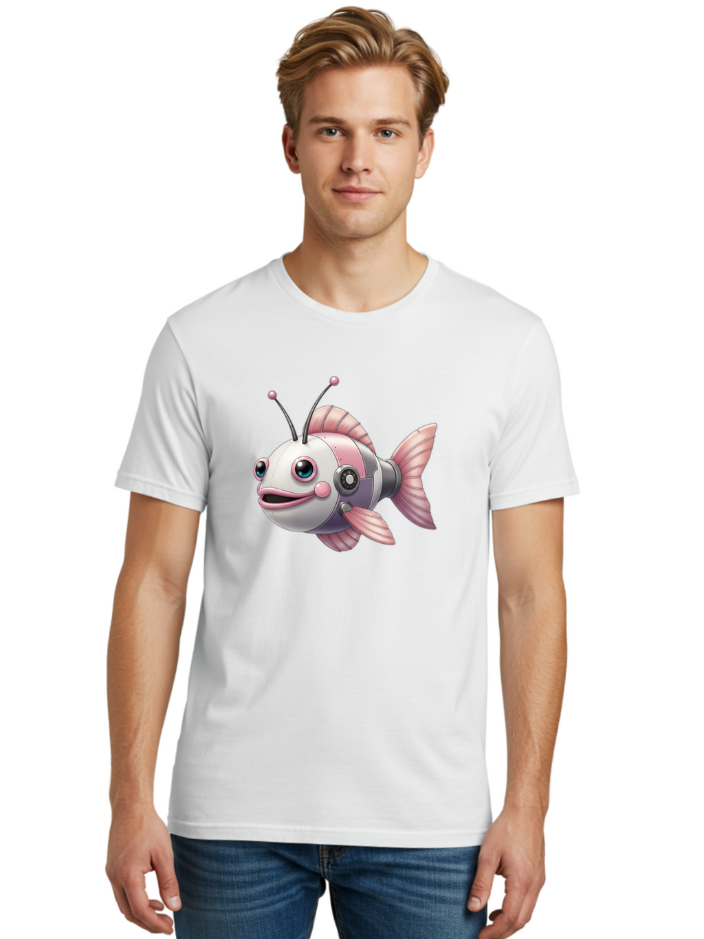 Cyborg-Fish Men'S Graphic Tee, 100% Cotton, Comfortable Casual Summer Wear, Machine Washable, Vintage Camera, Old Camera, Antique Camera, Black Camera, Classic Photography, Photography Equipment, Nostalgic Device, Film Camera, Camera Art Baf012