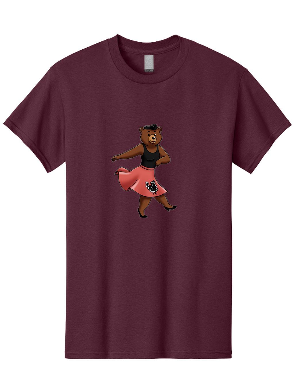 Dancing-Bear-1 Men'S Graphic Tee, 100% Cotton, Comfortable Casual Summer Wear, Machine Washable, Vintage Camera, Old Camera, Antique Camera, Black Camera, Classic Photography, Photography Equipment, Nostalgic Device, Film Camera, Camera Art Baf015
