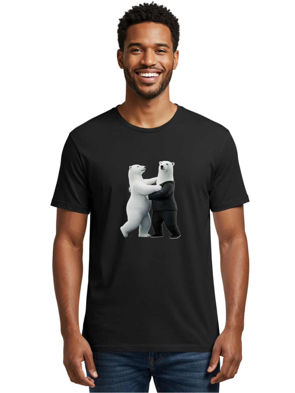 Dancing-Polar-Bears-1 Men'S Graphic Tee, 100% Cotton, Comfortable Casual Summer Wear, Machine Washable, Vintage Camera, Old Camera, Antique Camera, Black Camera, Classic Photography, Photography Equipment, Nostalgic Device, Film Camera, Baf018