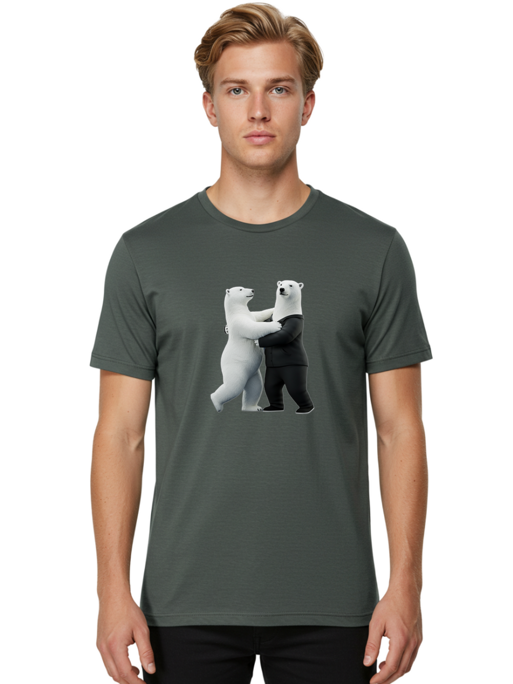 Dancing-Polar-Bears-1 Men'S Graphic Tee, 100% Cotton, Comfortable Casual Summer Wear, Machine Washable, Vintage Camera, Old Camera, Antique Camera, Black Camera, Classic Photography, Photography Equipment, Nostalgic Device, Film Camera, Baf018
