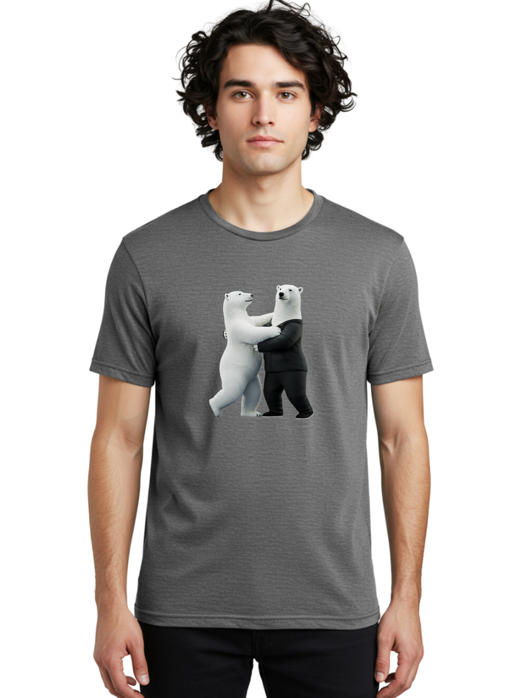 Dancing-Polar-Bears-1 Men'S Graphic Tee, 100% Cotton, Comfortable Casual Summer Wear, Machine Washable, Vintage Camera, Old Camera, Antique Camera, Black Camera, Classic Photography, Photography Equipment, Nostalgic Device, Film Camera, Baf018