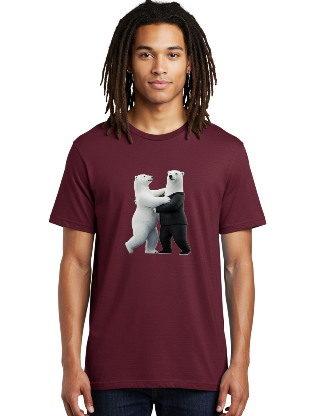 Dancing-Polar-Bears-1 Men'S Graphic Tee, 100% Cotton, Comfortable Casual Summer Wear, Machine Washable, Vintage Camera, Old Camera, Antique Camera, Black Camera, Classic Photography, Photography Equipment, Nostalgic Device, Film Camera, Baf018