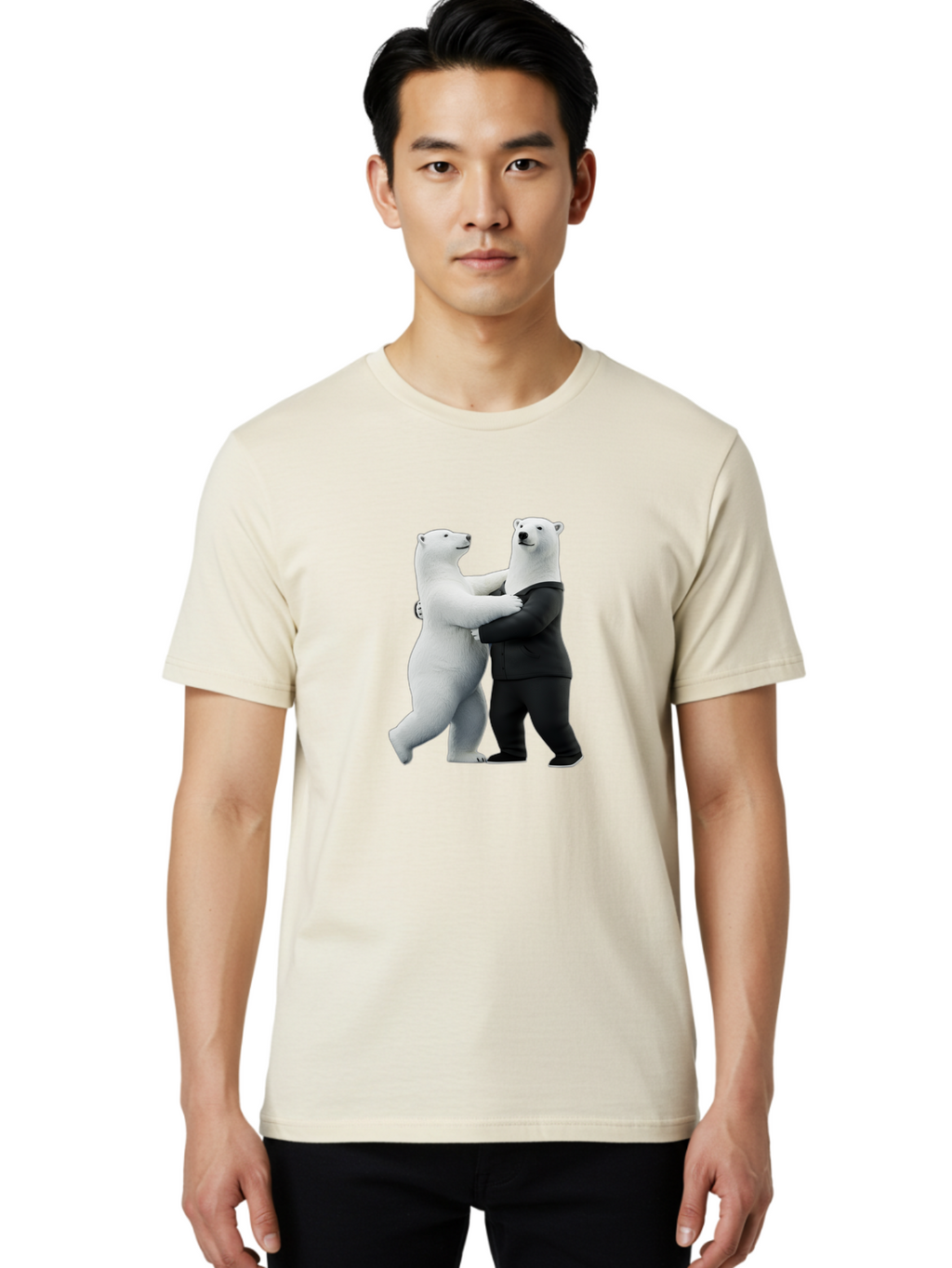 Dancing-Polar-Bears-1 Men'S Graphic Tee, 100% Cotton, Comfortable Casual Summer Wear, Machine Washable, Vintage Camera, Old Camera, Antique Camera, Black Camera, Classic Photography, Photography Equipment, Nostalgic Device, Film Camera, Baf018