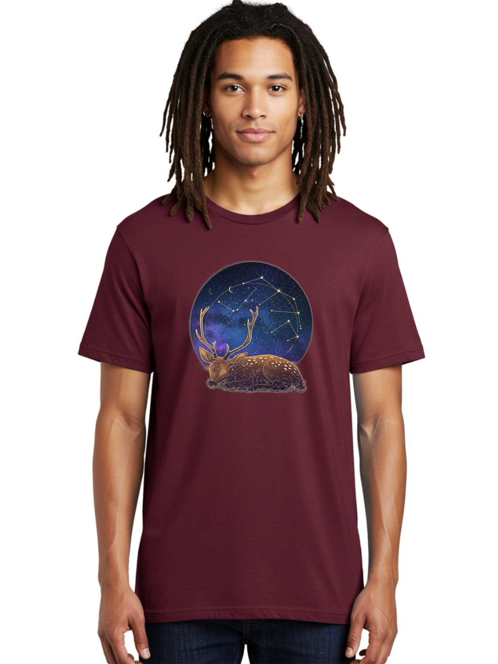 Deer-Constellation Men'S Graphic Tee, 100% Cotton, Comfortable Casual Summer Wear, Machine Washable, Vintage Camera, Old Camera, Antique Camera, Black Camera, Classic Photography, Photography Equipment, Nostalgic Device, Film Camera, Baf023
