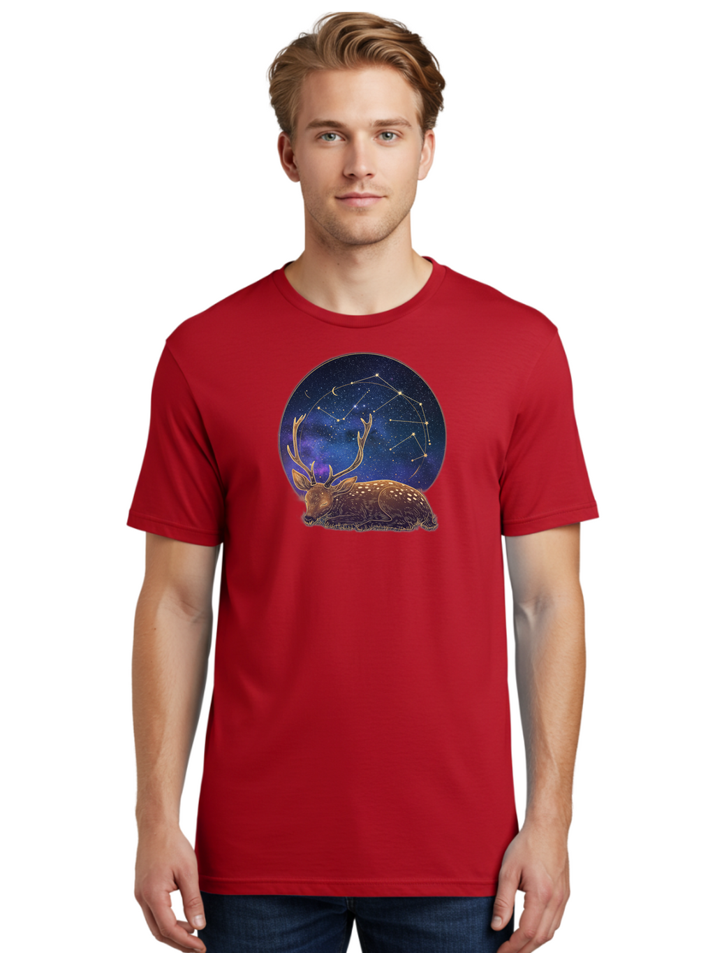 Deer-Constellation Men'S Graphic Tee, 100% Cotton, Comfortable Casual Summer Wear, Machine Washable, Vintage Camera, Old Camera, Antique Camera, Black Camera, Classic Photography, Photography Equipment, Nostalgic Device, Film Camera, Baf023