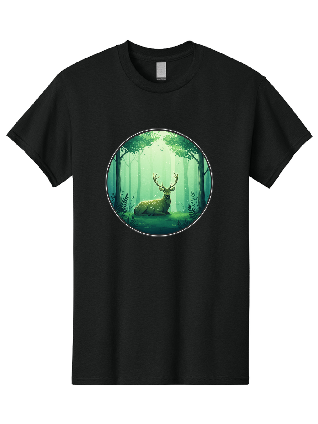 Deer-In-Forest-1 Men'S Graphic Tee, 100% Cotton, Comfortable Casual Summer Wear, Machine Washable, Vintage Camera, Old Camera, Antique Camera, Black Camera, Classic Photography, Photography Equipment, Nostalgic Device, Film Camera, Camera Art Baf025