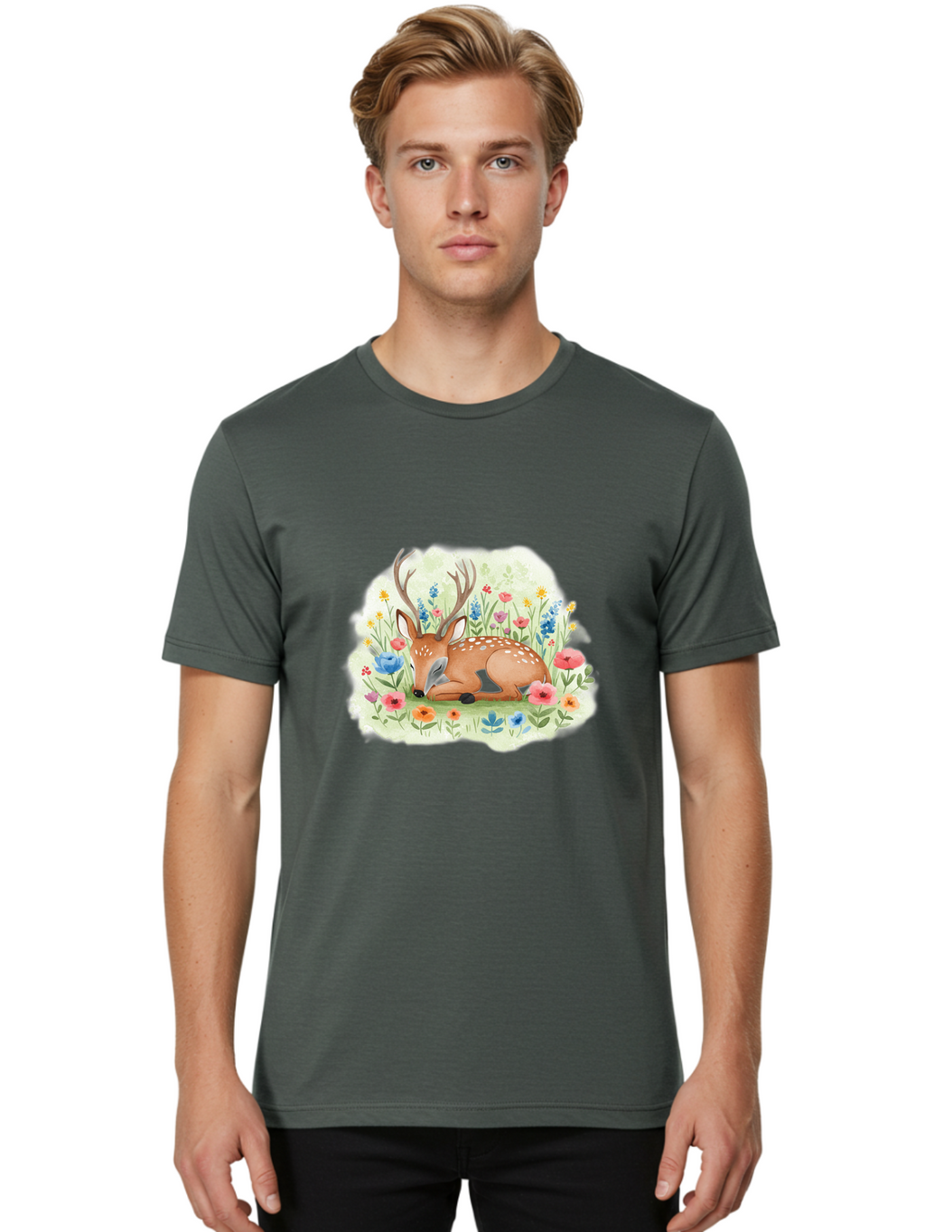 Deer-In-Wildflowers Men'S Graphic Tee, 100% Cotton, Comfortable Casual Summer Wear, Machine Washable, Vintage Camera, Old Camera, Antique Camera, Black Camera, Classic Photography, Photography Equipment, Nostalgic Device, Film Camera, Baf027