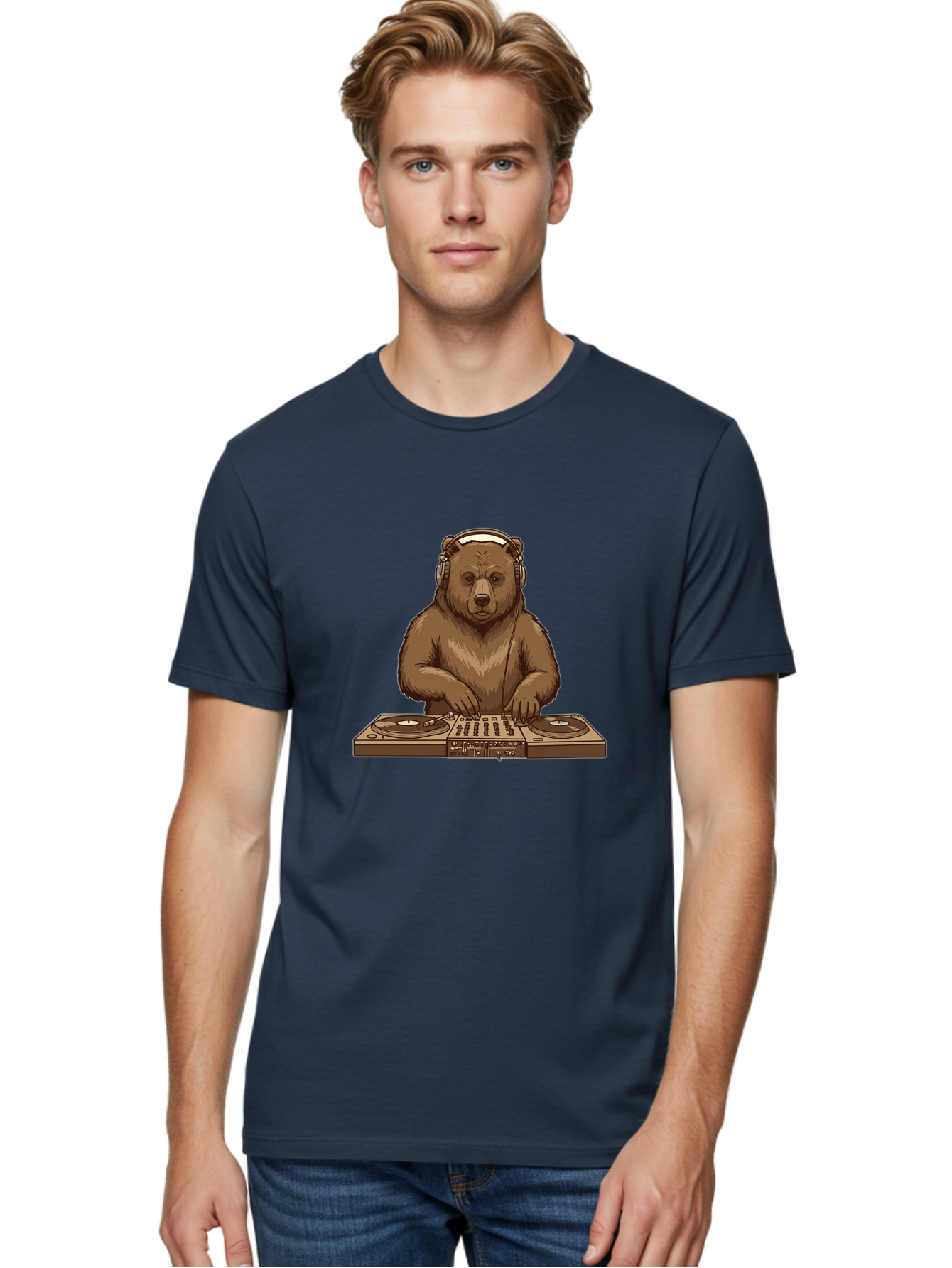 Dj-Bear-4 Men'S Graphic Tee, 100% Cotton, Comfortable Casual Summer Wear, Machine Washable, Vintage Camera, Old Camera, Antique Camera, Black Camera, Classic Photography, Photography Equipment, Nostalgic Device, Film Camera, Camera Art Baf039