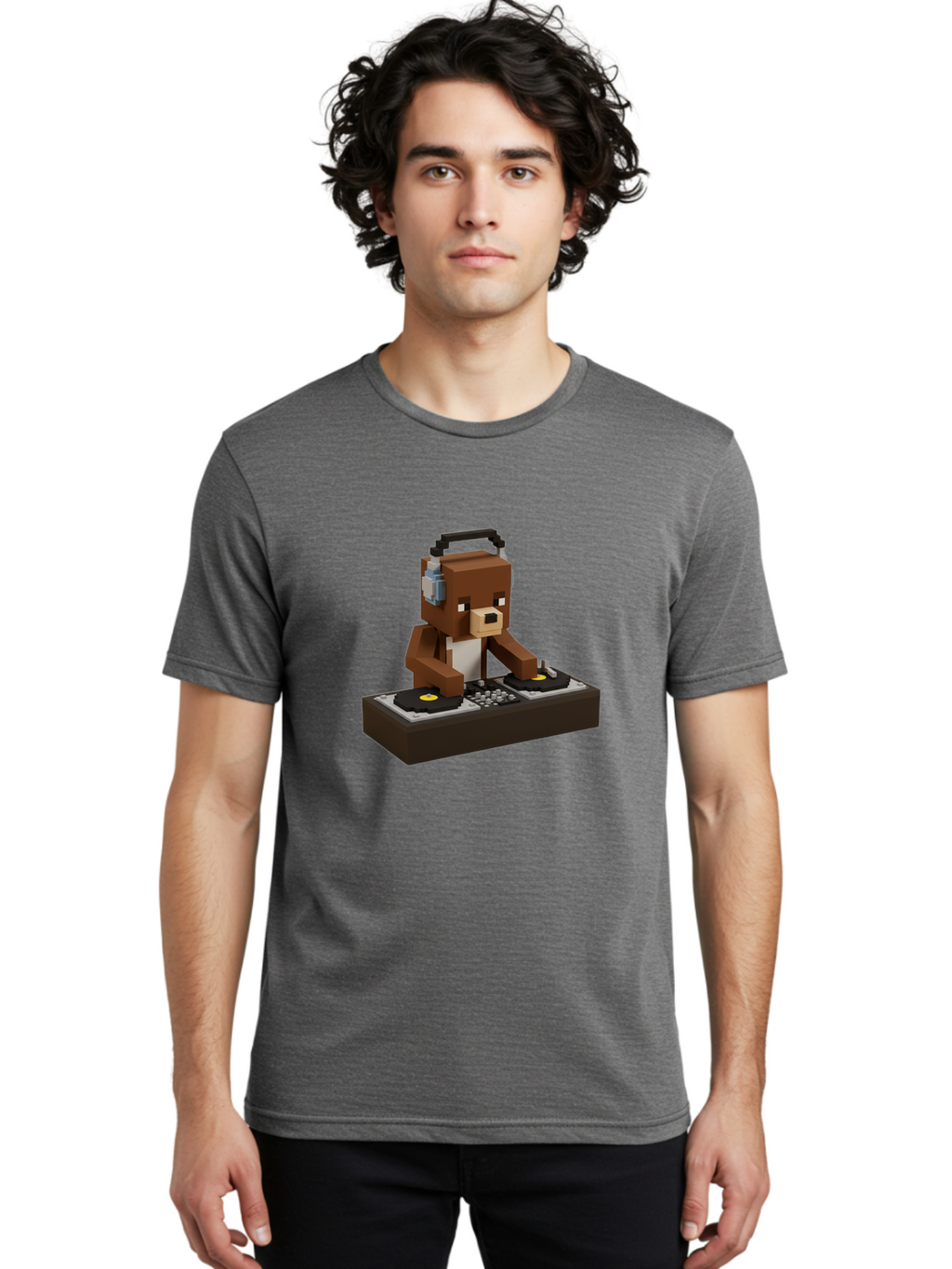 Dj-Bear-5 Men'S Graphic Tee, 100% Cotton, Comfortable Casual Summer Wear, Machine Washable, Vintage Camera, Old Camera, Antique Camera, Black Camera, Classic Photography, Photography Equipment, Nostalgic Device, Film Camera, Camera Art Baf040