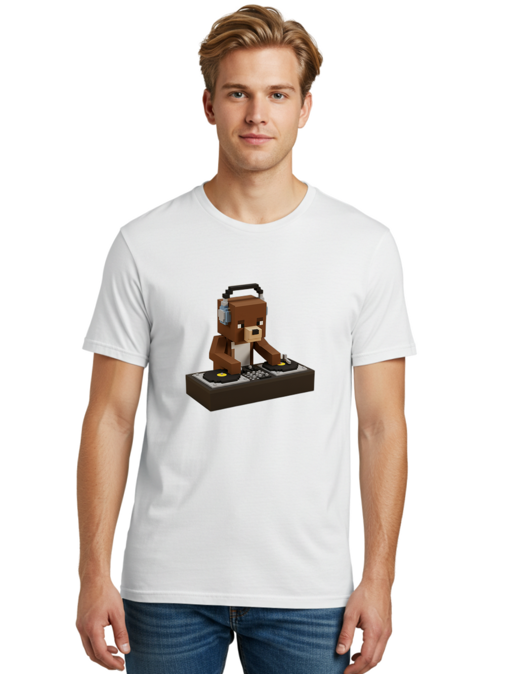Dj-Bear-5 Men'S Graphic Tee, 100% Cotton, Comfortable Casual Summer Wear, Machine Washable, Vintage Camera, Old Camera, Antique Camera, Black Camera, Classic Photography, Photography Equipment, Nostalgic Device, Film Camera, Camera Art Baf040