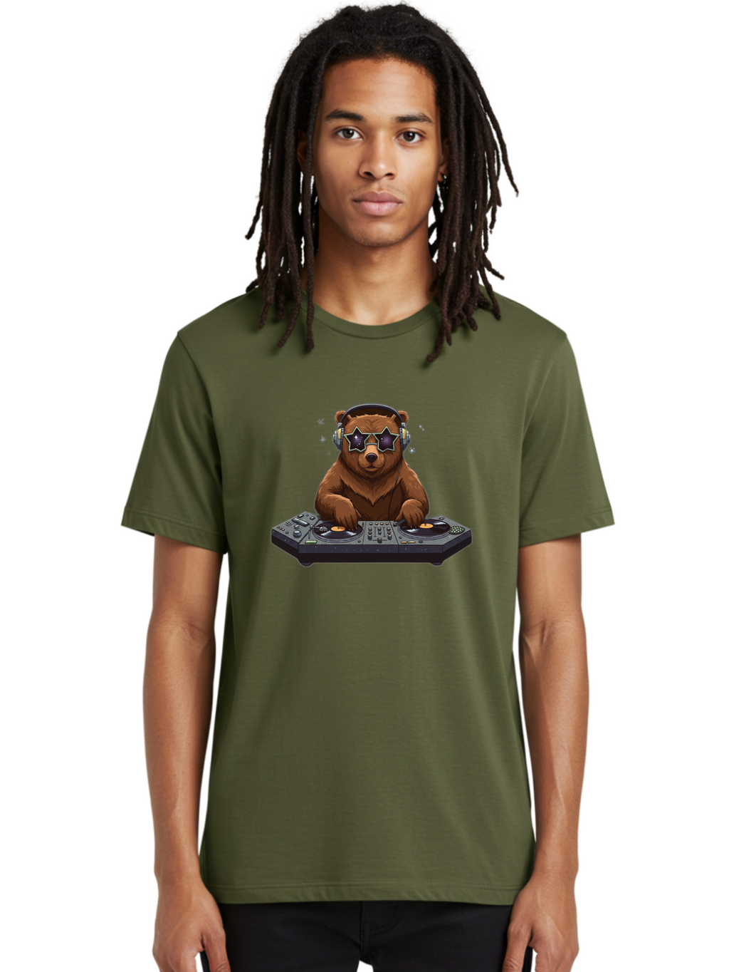 Dj-Bear-6 Men'S Graphic Tee, 100% Cotton, Comfortable Casual Summer Wear, Machine Washable, Vintage Camera, Old Camera, Antique Camera, Black Camera, Classic Photography, Photography Equipment, Nostalgic Device, Film Camera, Camera Art Baf041