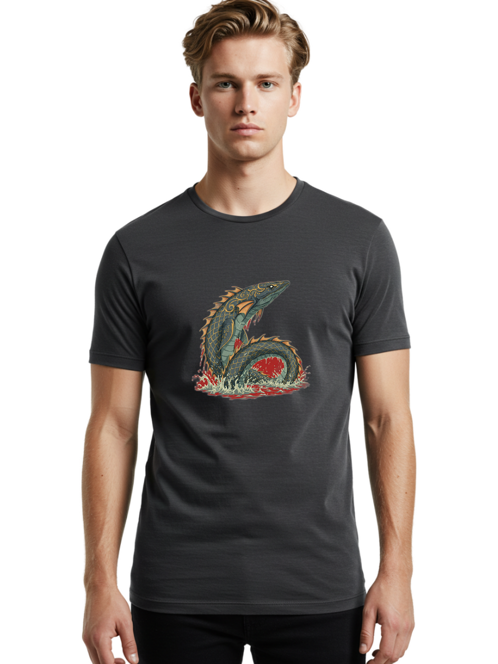 Dragon-Fish Men'S Graphic Tee, 100% Cotton, Comfortable Casual Summer Wear, Machine Washable, Vintage Camera, Old Camera, Antique Camera, Black Camera, Classic Photography, Photography Equipment, Nostalgic Device, Film Camera, Camera Art Baf044