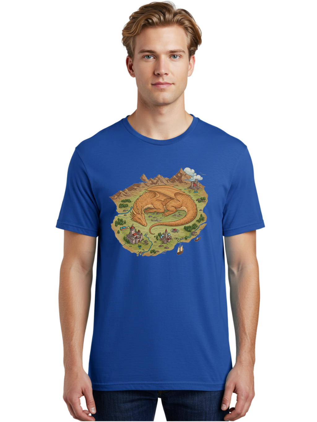 Dragon-Landscape Men'S Graphic Tee, 100% Cotton, Comfortable Casual Summer Wear, Machine Washable, Vintage Camera, Old Camera, Antique Camera, Black Camera, Classic Photography, Photography Equipment, Nostalgic Device, Film Camera, Camera Art Baf045