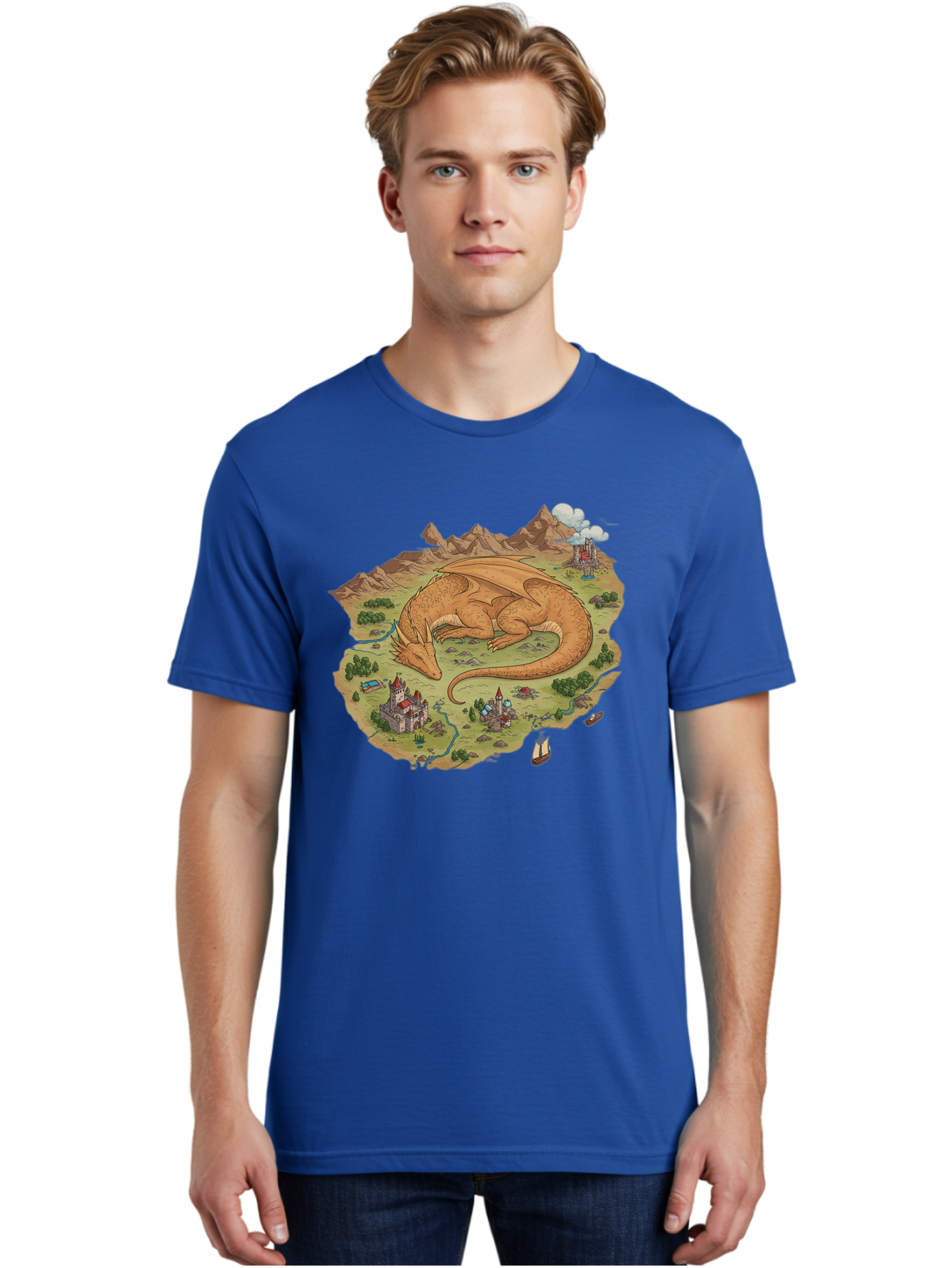 Dragon-Landscape Men'S Graphic Tee, 100% Cotton, Comfortable Casual Summer Wear, Machine Washable, Vintage Camera, Old Camera, Antique Camera, Black Camera, Classic Photography, Photography Equipment, Nostalgic Device, Film Camera, Camera Art Baf045