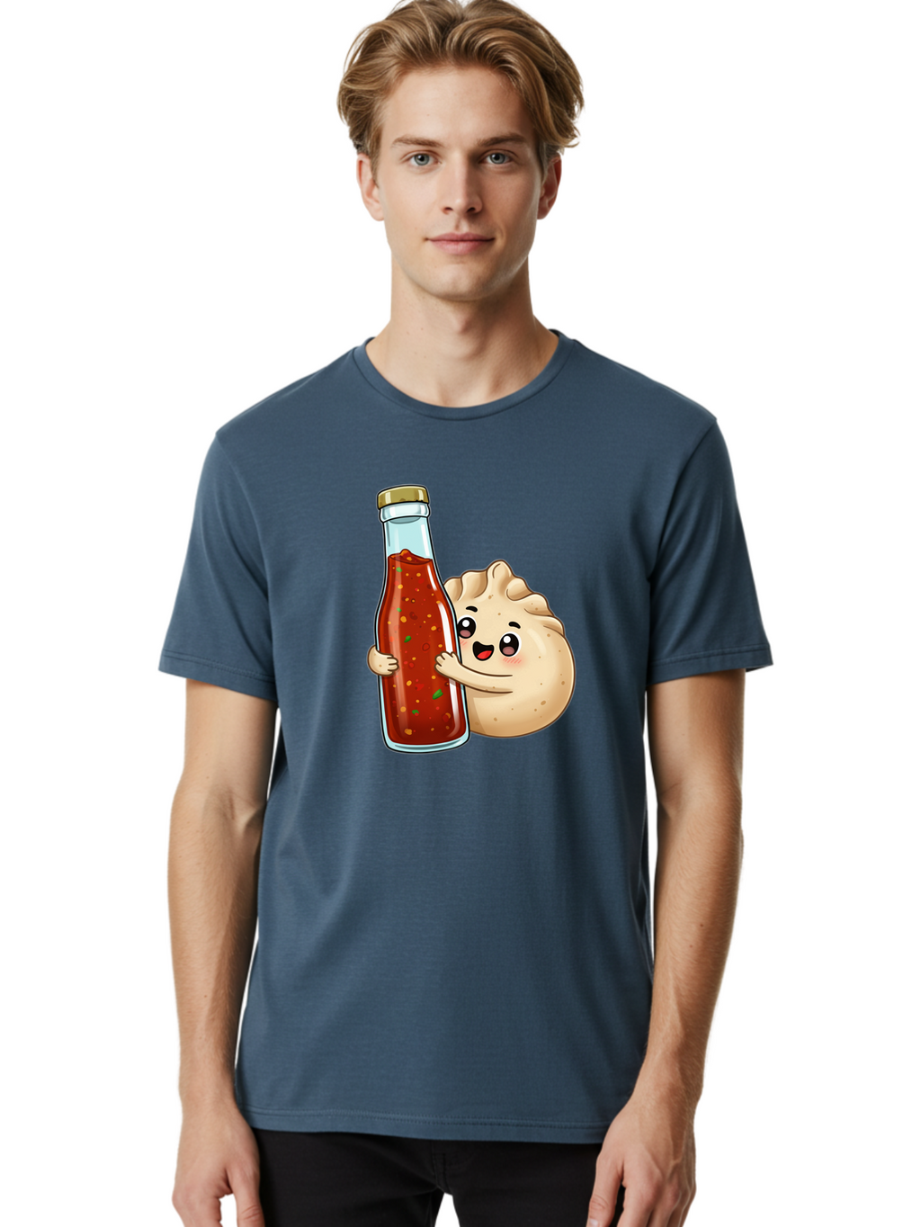 Dumpling-Hot-Sauce-Bottle Men'S Graphic Tee, 100% Cotton, Comfortable Casual Summer Wear, Machine Washable, Vintage Camera, Old Camera, Antique Camera, Black Camera, Classic Photography, Photography Equipment, Nostalgic Device, Film Camera, Baf048