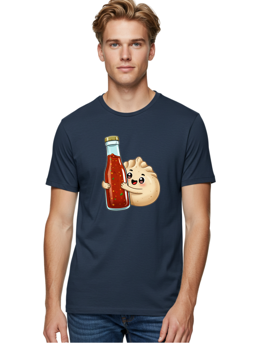 Dumpling-Hot-Sauce-Bottle Men'S Graphic Tee, 100% Cotton, Comfortable Casual Summer Wear, Machine Washable, Vintage Camera, Old Camera, Antique Camera, Black Camera, Classic Photography, Photography Equipment, Nostalgic Device, Film Camera, Baf048