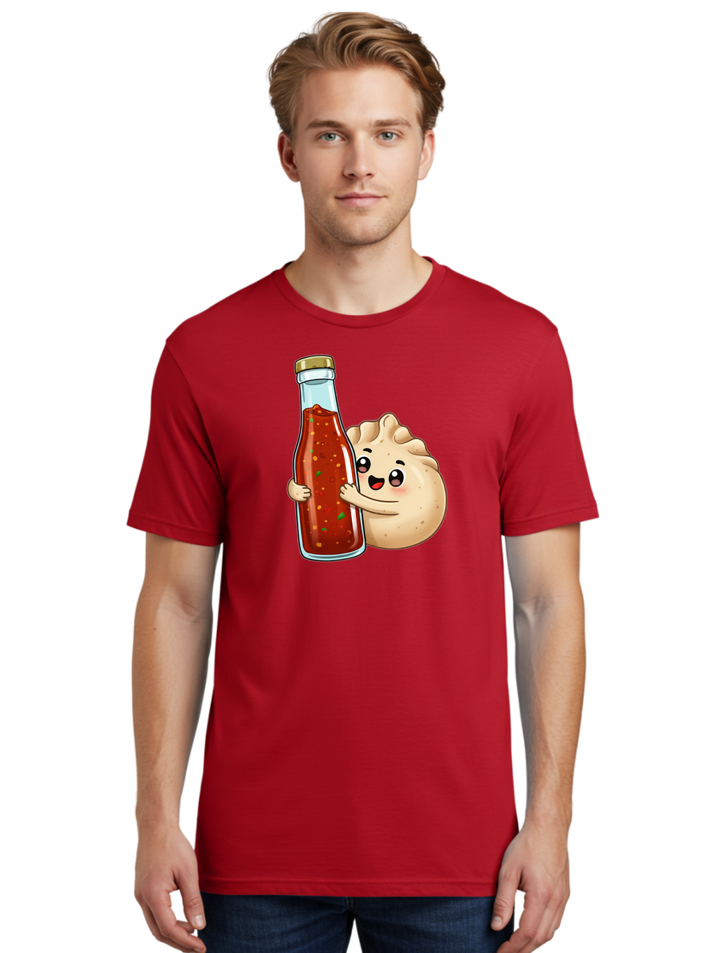 Dumpling-Hot-Sauce-Bottle Men'S Graphic Tee, 100% Cotton, Comfortable Casual Summer Wear, Machine Washable, Vintage Camera, Old Camera, Antique Camera, Black Camera, Classic Photography, Photography Equipment, Nostalgic Device, Film Camera, Baf048