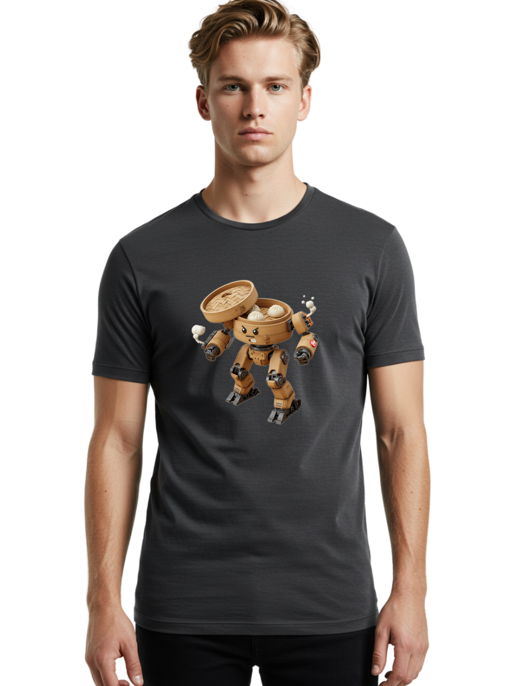 Dumpling-Robot Men'S Graphic Tee, 100% Cotton, Comfortable Casual Summer Wear, Machine Washable, Vintage Camera, Old Camera, Antique Camera, Black Camera, Classic Photography, Photography Equipment, Nostalgic Device, Film Camera, Camera Art Baf049