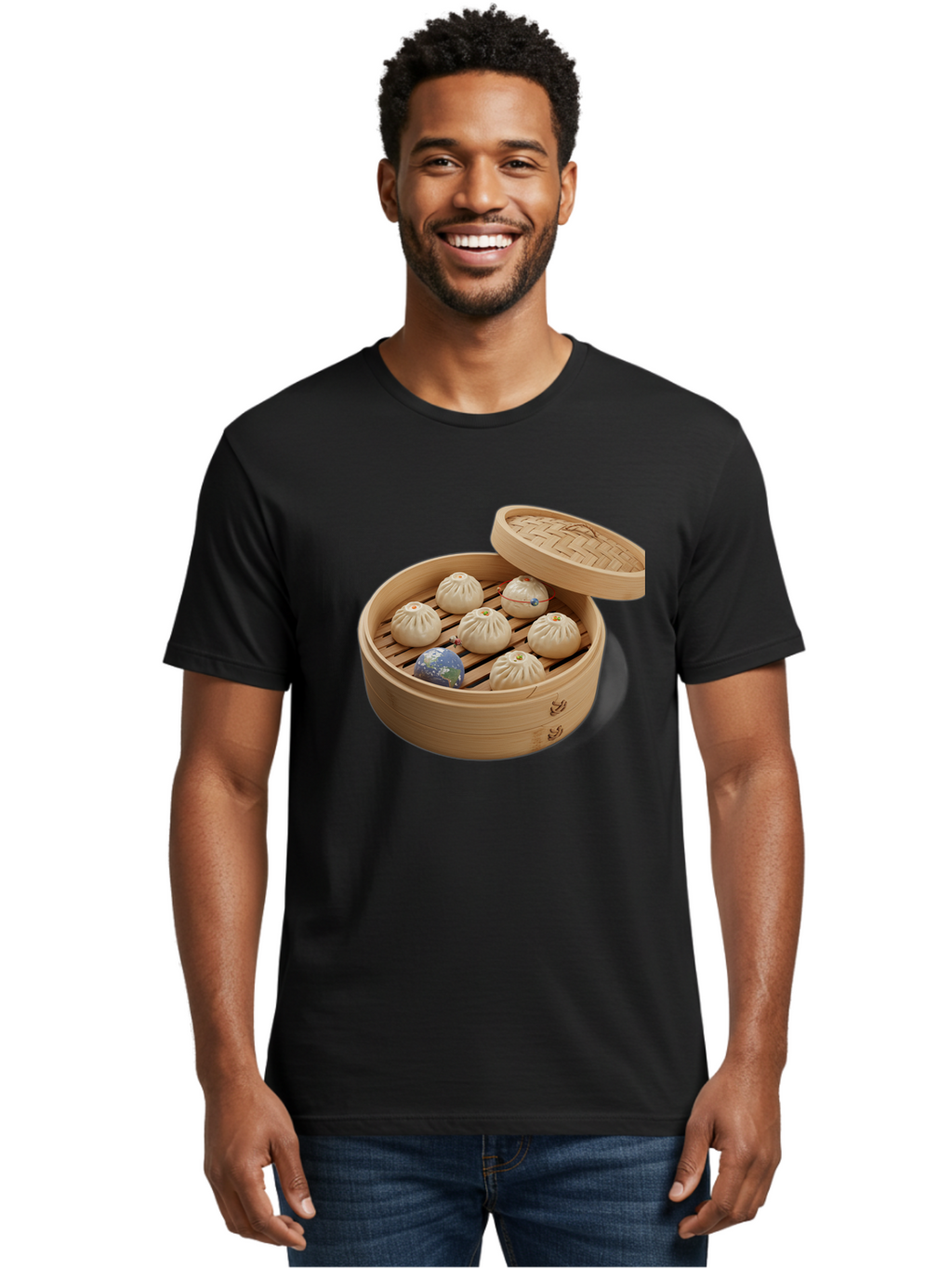 Dumplings-1 Men'S Graphic Tee, 100% Cotton, Comfortable Casual Summer Wear, Machine Washable, Vintage Camera, Old Camera, Antique Camera, Black Camera, Classic Photography, Photography Equipment, Nostalgic Device, Film Camera, Camera Art Baf051